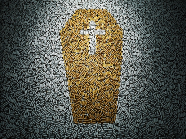 Photograph K Sharad Haksar Cigarette Coffin on One Eyeland